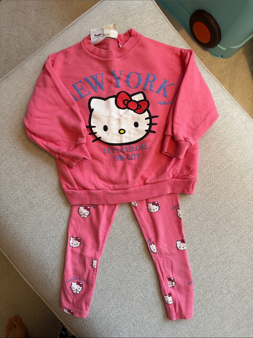 Zara Pink Hello Kitty New York Pajama Set